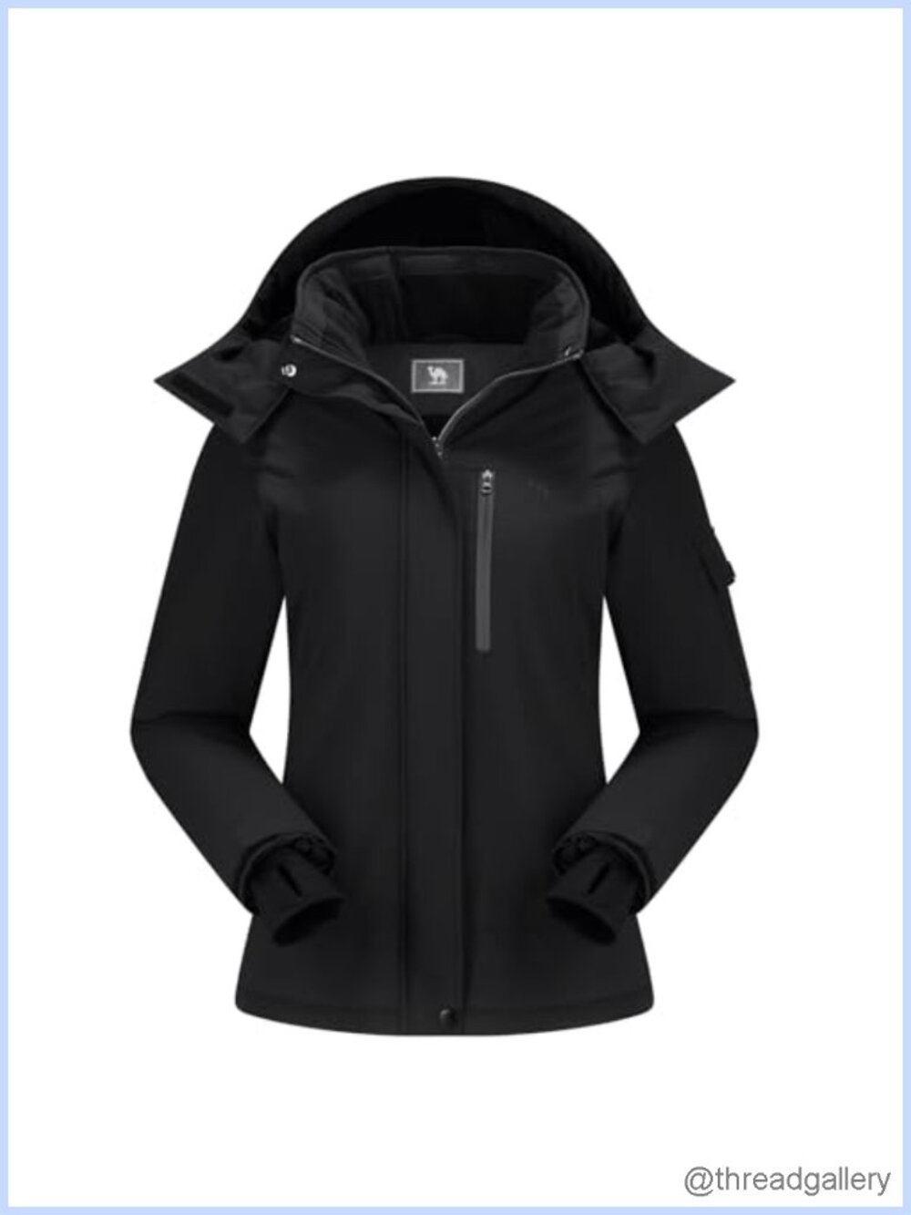 Women's Ski Jacket Waterproof Fleece Lined Hooded Snowboard Coat